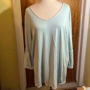 J. Jill 3/4 sleeve v-neck top L